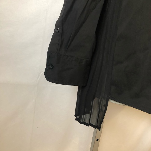 🆕 JEANNE BEKER Long Chiffon Pleated Back Shirt - Picture 4 of 7